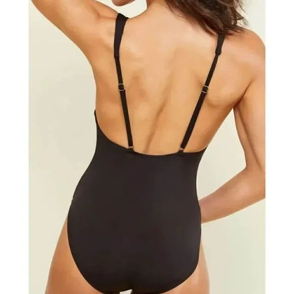 ANDIE Swim Sardinia Black One Piece Swimsuit Medium Tall NEW